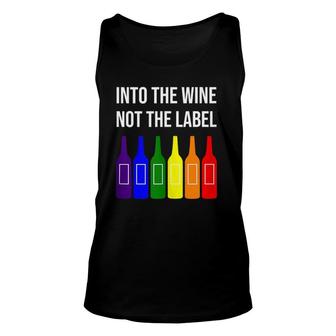 Into The Wine Not The Label Lgbtq Rainbow Gay Pride Month Tank Top Tank Top | Mazezy DE