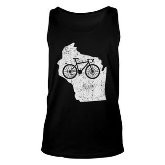 Wisconsin Home State Bike Cycling & Triathlon Gift Unisex Tank Top | Mazezy