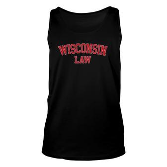 Wisconsin Law Wisconsin Bar Graduate Gift Lawyer College Unisex Tank Top | Mazezy