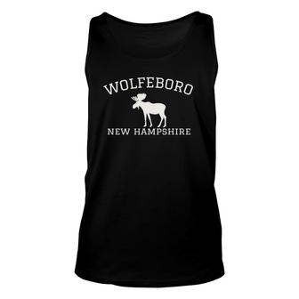 Wolfeboro Nh Moose New Hampshire Unisex Tank Top | Mazezy