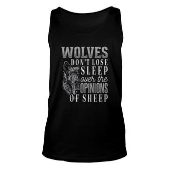 Wolves Dont Lose Sleep Over The Opinions Of Sheep Grunge Is Dead Unisex Tank Top - Thegiftio