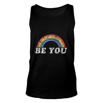Women Rainbow Graphic Funny Be You Letter Lgbt Equality Unisex Tank Top - Thegiftio UK