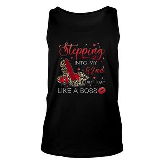 Women Stepping Into 62Nd High Heels Happy 62Th Birthday Unisex Tank Top | Mazezy