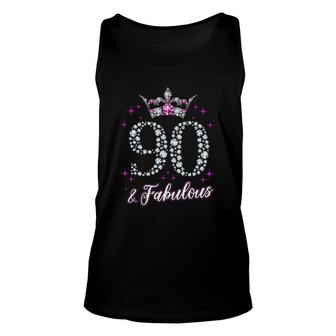 Womens 90 And Fabulous 1932 90Th Birthday Gift Tee Unisex Tank Top | Mazezy