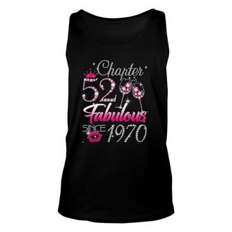 Womens Chapter 52 Fabulous Since 1970 52Nd Birthday Queen Unisex Tank Top | Mazezy