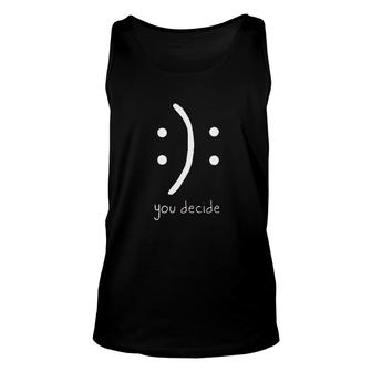 Womens Cotton Funny Grahpic Design Smile Unisex Tank Top - Thegiftio