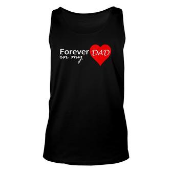 Womens Dad Forever In My Heart Loving Memoryapparel V-Neck Unisex Tank Top | Mazezy