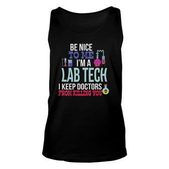 Womens Funny Medical Lab Tech Laboratory Technician Gift Unisex Tank Top | Mazezy