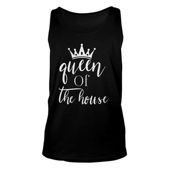 Womens Funny Novelty - Queen Of The House Unisex Tank Top | Mazezy