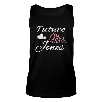 Womens Future Mrs Jones Bride Wife Bridal Shower Engaged Unisex Tank Top | Mazezy