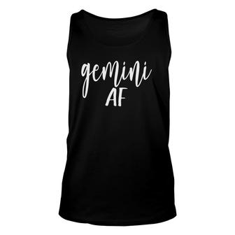 Womens Gemini Af Horoscope Zodiac Astrology Sign Unisex Tank Top | Mazezy