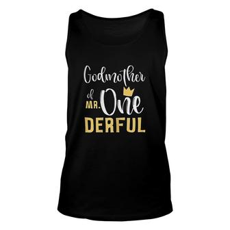 Womens Godmother Of Mr Onederful 1st Birthday First Onederful Unisex Tank Top | Seseable CA