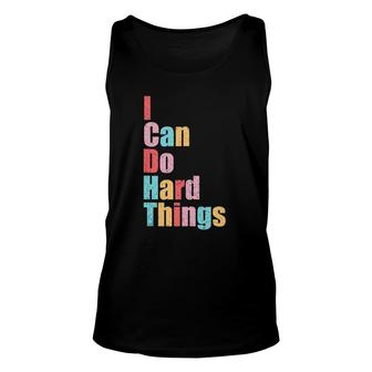 Womens I Can Do Hard Things Vest Workout Summer Casual Unisex Tank Top | Mazezy UK