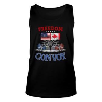 Womens I Support Truckers Freedom Convoy 2022 Unisex Tank Top | Mazezy