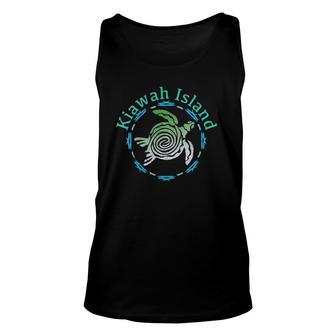 Womens Kiawah Island Vintage Tribal Turtle Gift V-Neck Unisex Tank Top | Mazezy