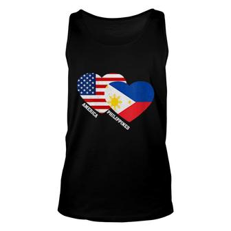 Womens Philippines Flag Filipino American Pride Vintage Unisex Tank Top | Mazezy