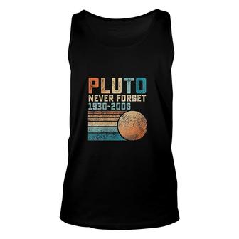 Womens Pluto Gift Never Forget Retro Unisex Tank Top - Thegiftio