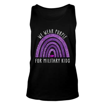 Womens Purple Up For Military Kids - Month Of The Military Child Unisex Tank Top - Seseable