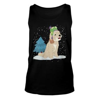 Womens Snowy Winter Dog Owner Pet Animal Dog Snowy Cavapoo Unisex Tank Top | Mazezy