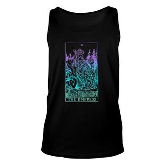 Womens The Empress Tarot Card Rider Waite Witchy Unisex Tank Top | Mazezy