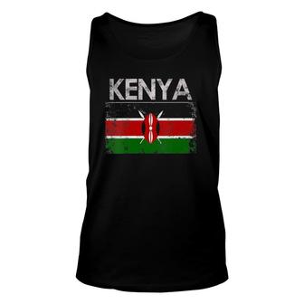 Womens Vintage Kenya Kenyan Flag Pride Gift V-Neck Unisex Tank Top | Mazezy DE
