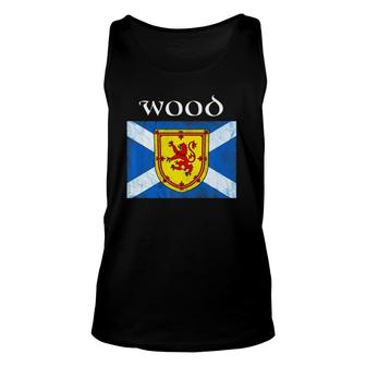 Wood Scottish Clan Name Lion Flag Unisex Tank Top | Mazezy