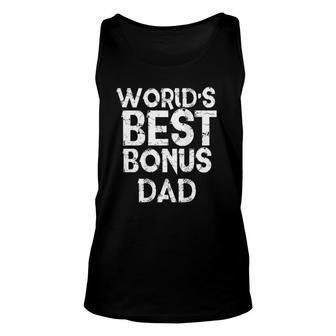 World's Best Bonus Dad Step Fathers Day Gift Husband Unisex Tank Top | Mazezy