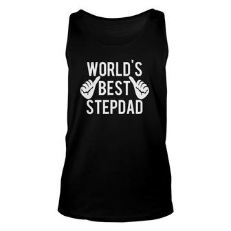 World's Best Step Dad - Great Father's Day Gift Idea Unisex Tank Top | Mazezy