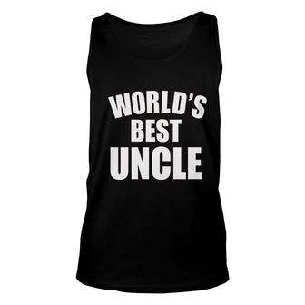 Worlds Best Uncle Bold Unisex Tank Top | Mazezy