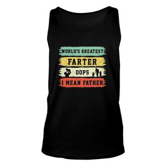 World's Greatest Farter Oops I Mean Father Father's Day Fun Tank Top | Mazezy