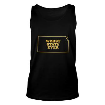 Worst State Ever Unisex Tank Top | Mazezy CA