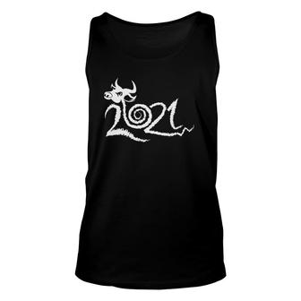 Year Of The Ox 2021 Chinese Zodiac Artistic Astrology Gifts Unisex Tank Top | Mazezy