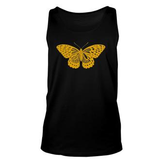 Yellow Butterfly Inspirational For Nature Lovers Unisex Tank Top | Mazezy