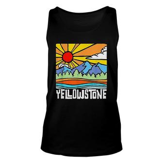 Yellowstone National Park Artistic Nature & Mountains Unisex Tank Top | Mazezy