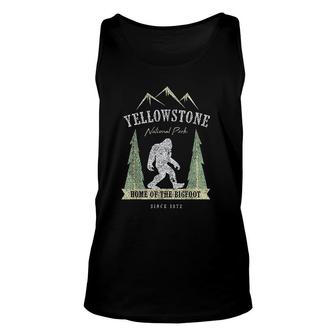 Yellowstone National Park Bigfoot Montana Gift Unisex Tank Top | Mazezy