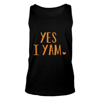 Yes I Yam Funny Thanksgiving Halloween Matching Couple Gift Unisex Tank Top - Seseable