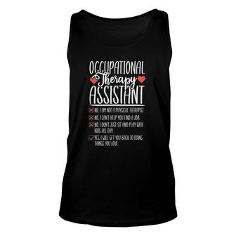Yes No Funny Occupational Therapy Assistant Ota Therapist Unisex Tank Top | Mazezy