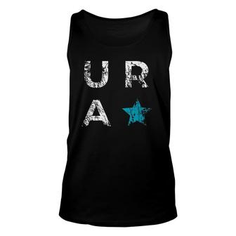 You Are A Star - Retro Distressed Text Graphic Design Unisex Tank Top | Mazezy