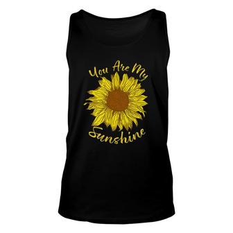 You Are My Sunshine Sunflower , Pocket Print Unisex Tank Top | Mazezy
