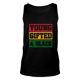 Young Gifted And Black African Roots Black History Month Unisex Tank Top - Thegiftio UK