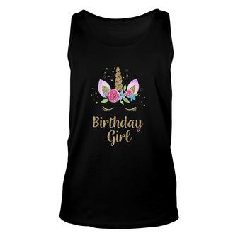 Youth Birthday Girl Unicorn Birthday Outfit For Mom Mothers Day Unisex Tank Top - Seseable