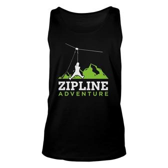 Zip Line Zipline Adventure Ziplining Ziplines Unisex Tank Top | Mazezy