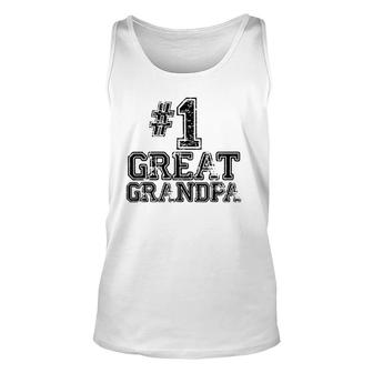 1 Great Grandpa - Number One Sports Father's Day Gift Unisex Tank Top | Mazezy