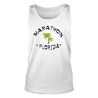 2 Sided Marathon Florida Key Island Vacation Gift Unisex Tank Top | Mazezy