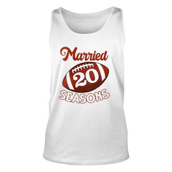 Womens 20 Years Of Marriage Happily Married For 20 Seasons Tank Top | Mazezy