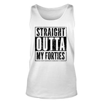 50 Years Straight Outta My Forties Funny 50Th Birthday Gift Unisex Tank Top | Mazezy