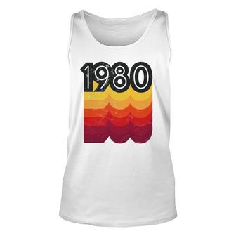 80S Style Retro 42Nd Birthday Vintage 1980 Ver2 Unisex Tank Top | Mazezy