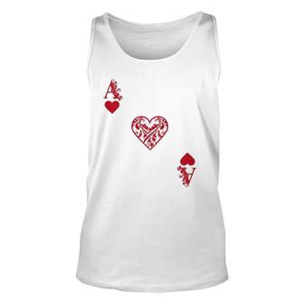 Ace Of Hearts Costume - Funny Halloween Gift Unisex Tank Top | Mazezy
