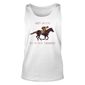 Adopt An Off The Track Thoroughbred Racehorse Ottb Unisex Tank Top | Mazezy