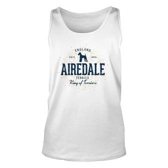 Airedale Terrier Vintage Airedale Unisex Tank Top | Mazezy